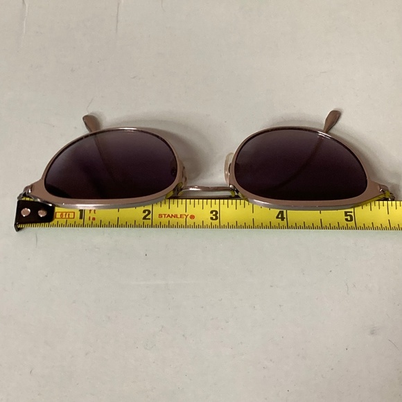 Sama Titanium Sunglasses Silvertone Frame Round Lenses Grey Excellent Condition main image 5